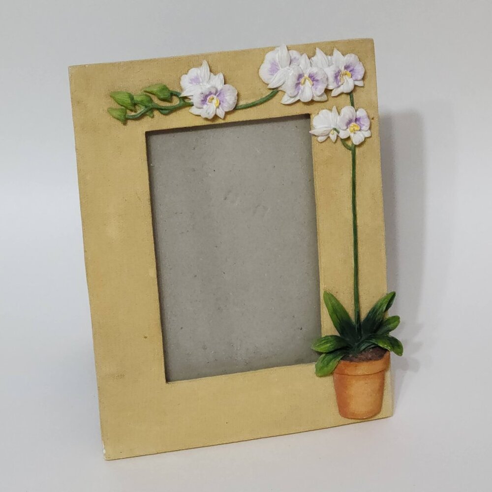 Picture Frame with Orchid Motif